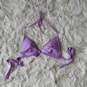 Victoria's Secret Halter Tie Bikini Padded Triangle Top - Purple